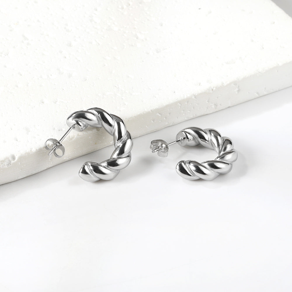 Twisted C Shaped Earrings