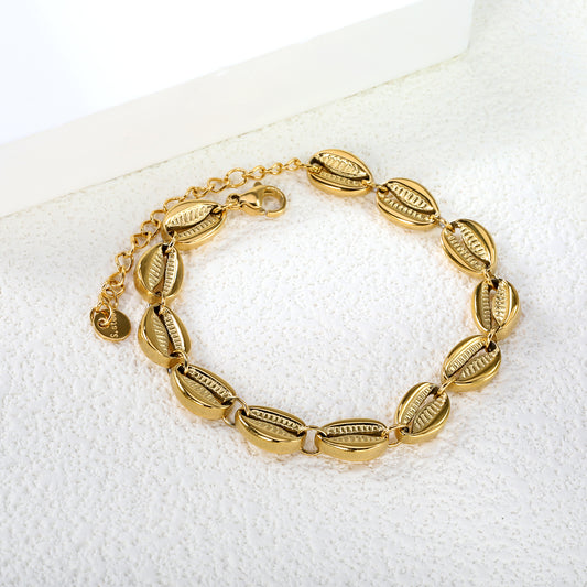 Cowrie Shell Gold Bracelet