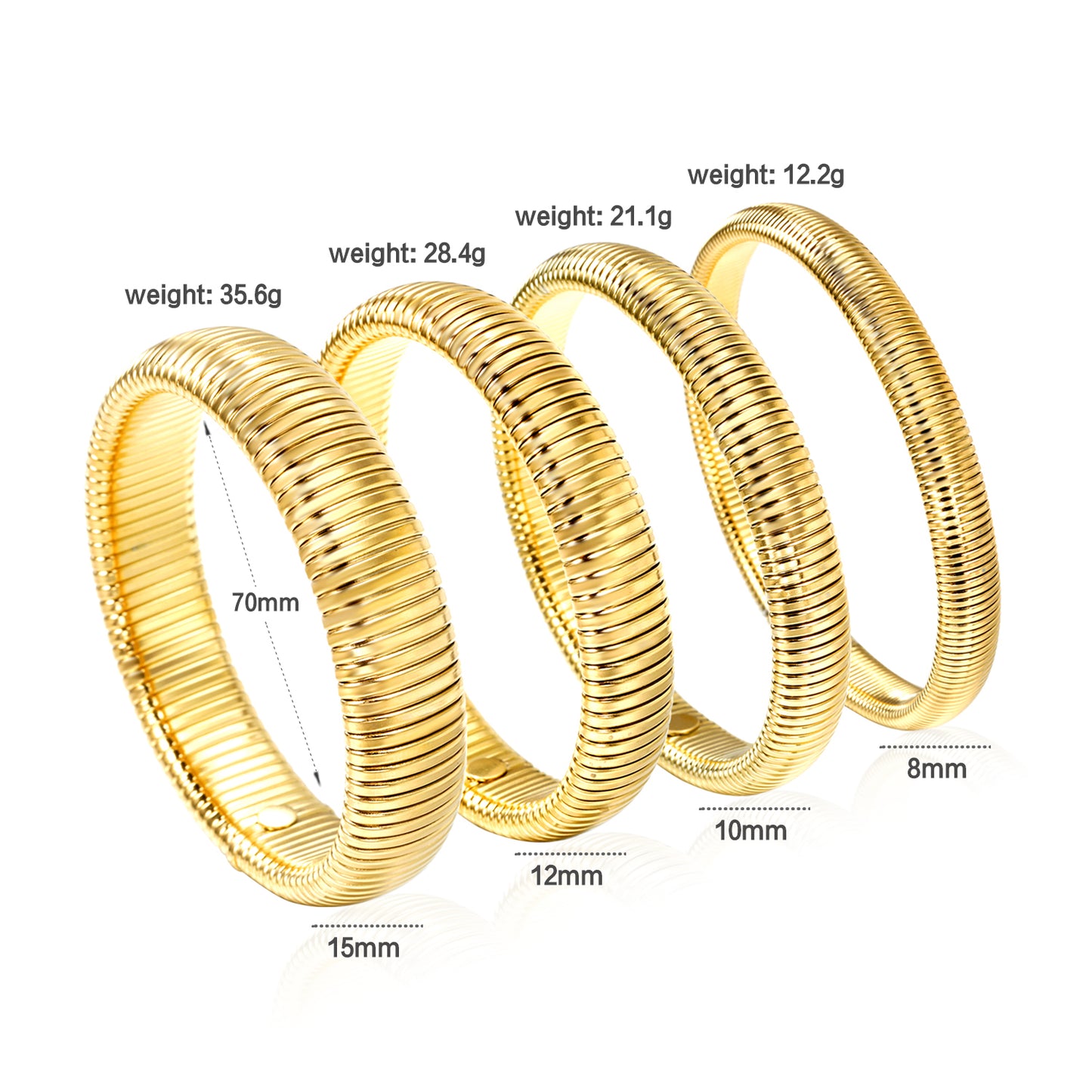 Ribbed Coil Bangle