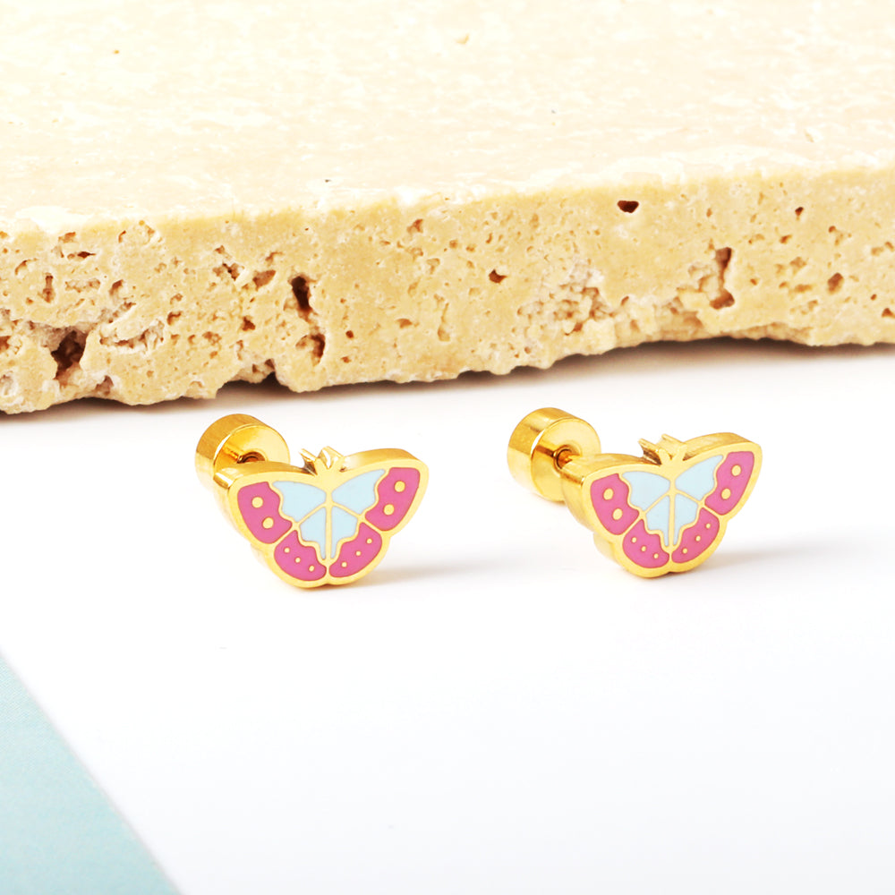 Kids Butterfly Stud Earrings