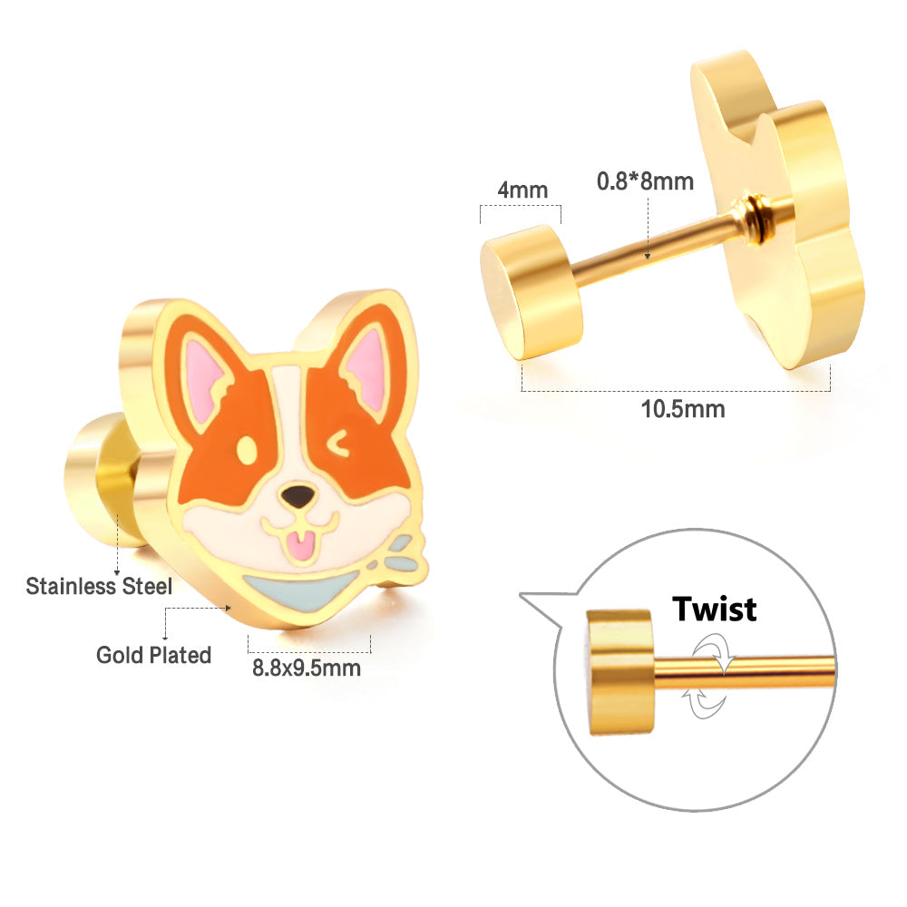 Kids Fox Stud Earrings