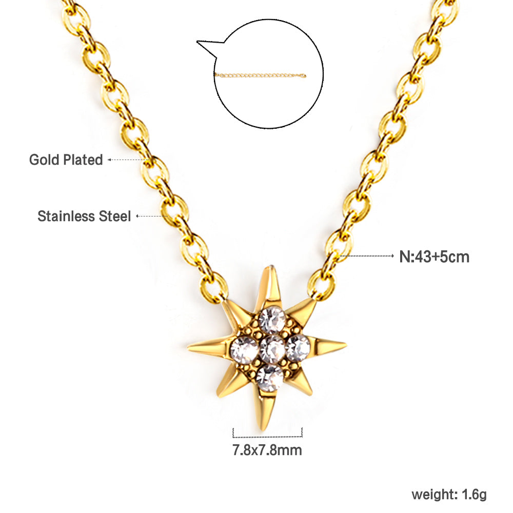 Cubic Zirconia Star Necklace