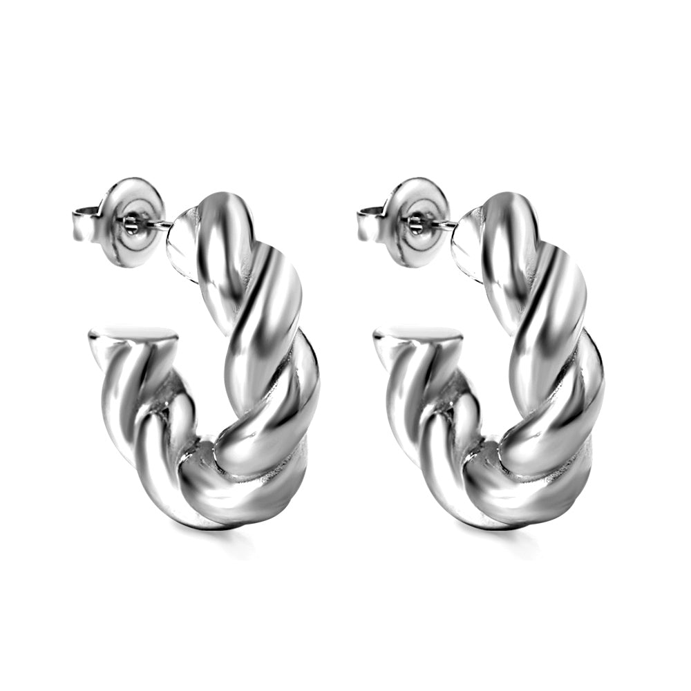 Twisted C Shaped Earrings