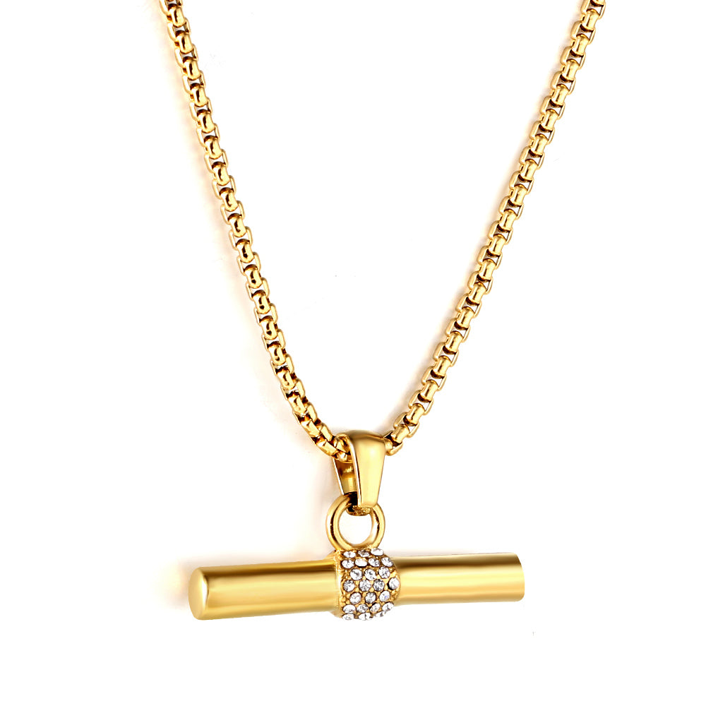 CZ Bar Pendant Necklace