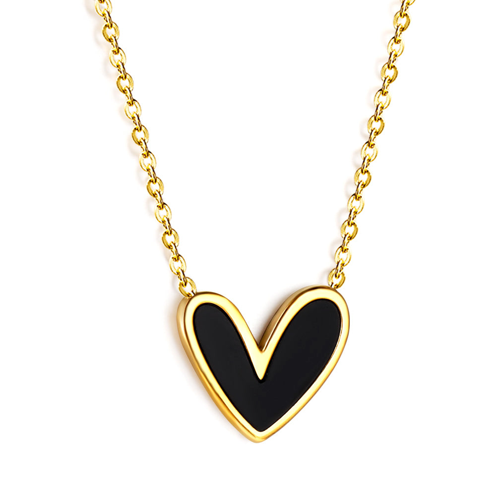 Black Heart Necklace