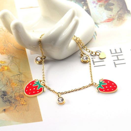 Strawberry Charm Bracelet