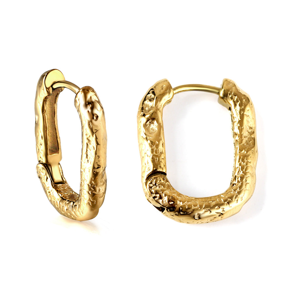 Hammered Texture Hoops