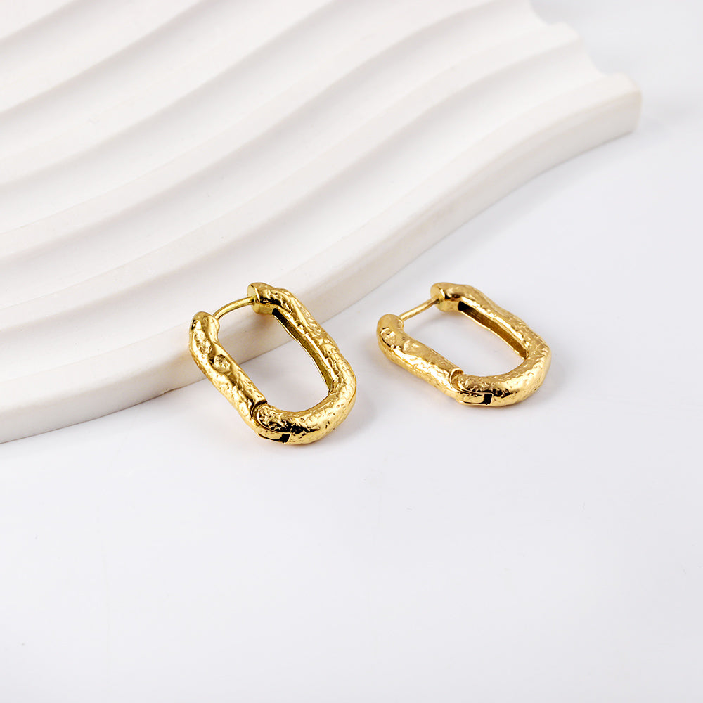 Hammered Texture Hoops