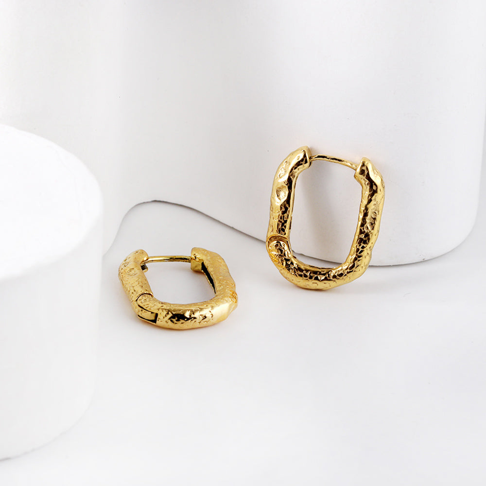 Hammered Texture Hoops