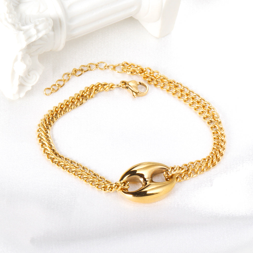 Double Chain Buckle Bracelet