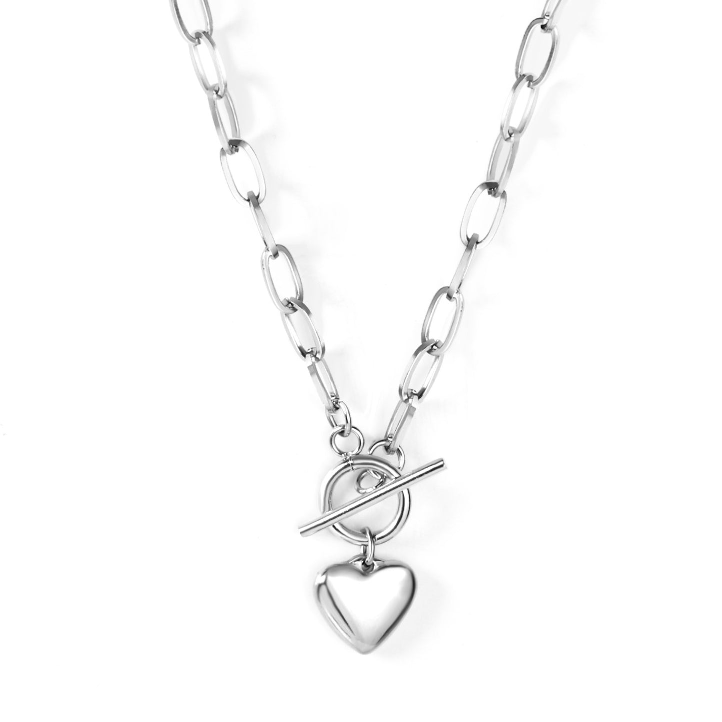 Heart Pendant Toggle Necklace